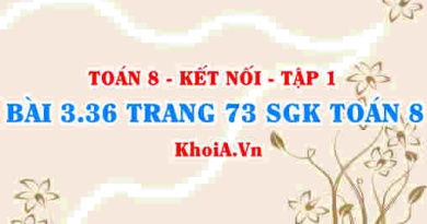 Bài 3.36 trang 73 SGK Toán 8 tập 1 Kết nối tri thức